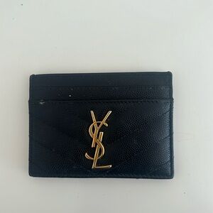 YSL BLACK CARDHOLDER GENTLY USED